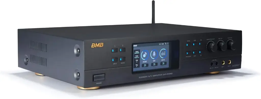 BMB DAR-200HD 400瓦2通道卡拉OK混音功放（帶HDMI和雙藍牙）